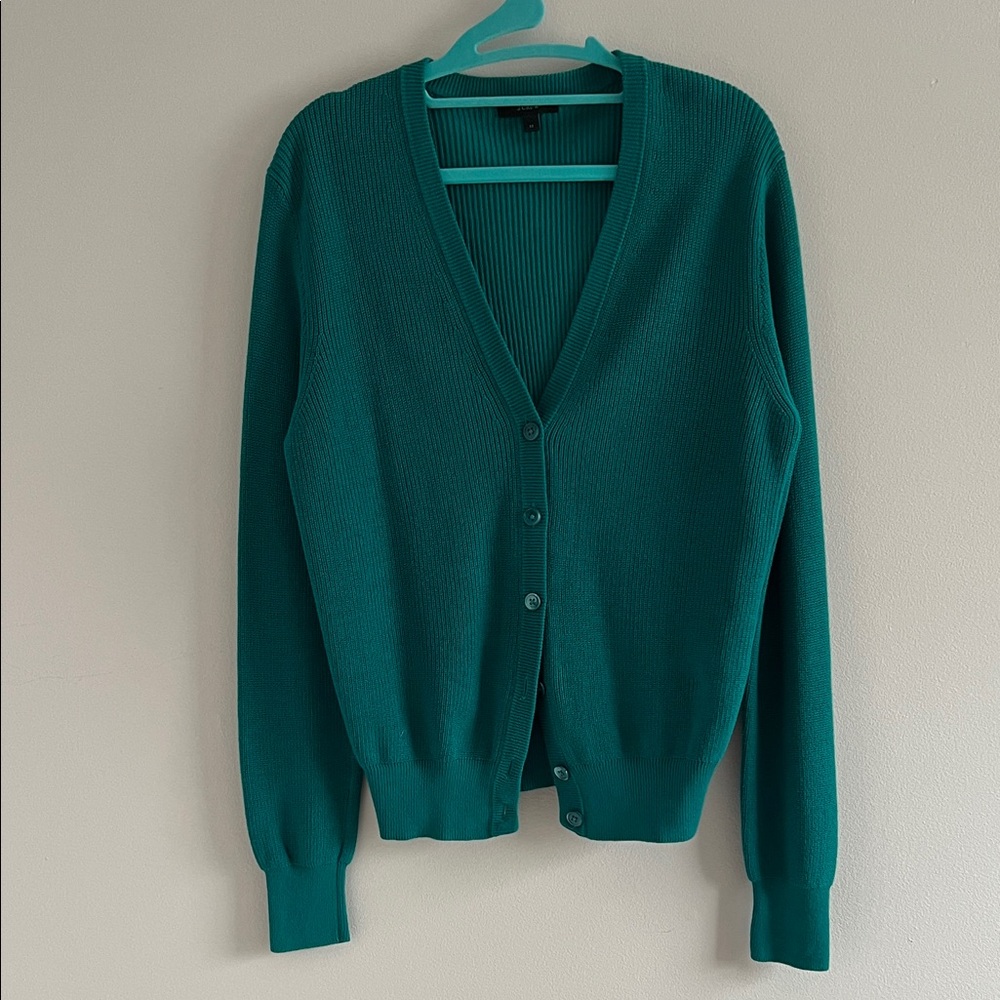 J. Crew Teal Button-Up Cardigan